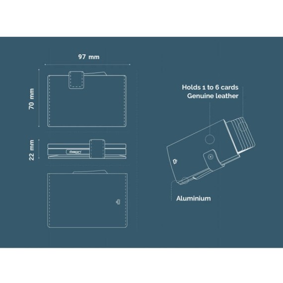 Carteira Ögon Porta-Cartões Cascade Snap Branca | Ref. 314.OG13383