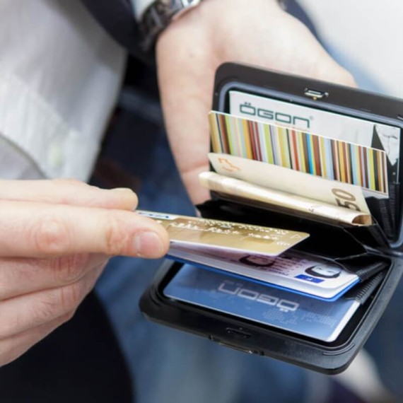 Carteira Ögon Porta-Cartões Stockholm V2 Stone Grey | Ref. 314.OG13593