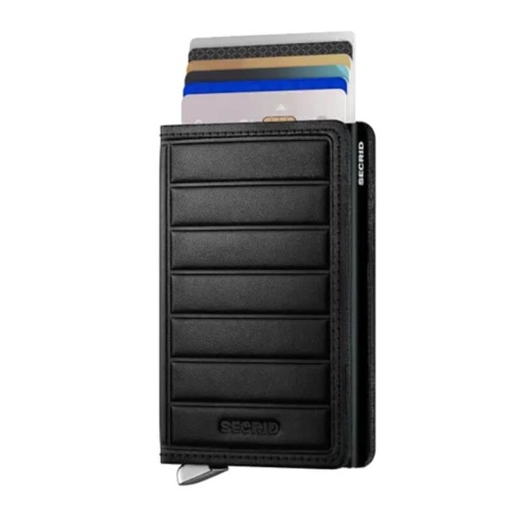 Carteira SECRID Premium Slimwallet Emboss Lines Black + | Ref. 297.SEL-B