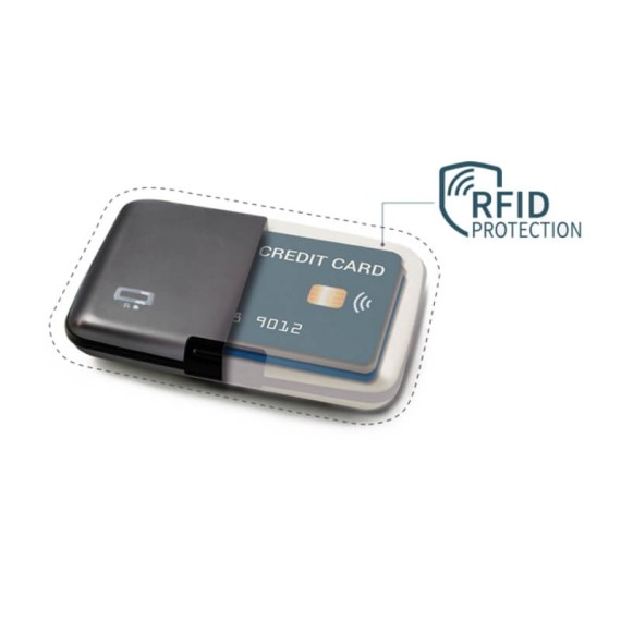 Carteira Ögon Porta-Cartões STOCKHOLM RFID Safe Preta | Ref. 314.OG12025