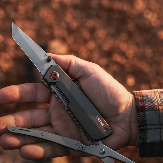 True Utility MTL-0002 Canivete 102mm DUAL CUTTER Cinza | Ref. 314.TRU-MTL-0002