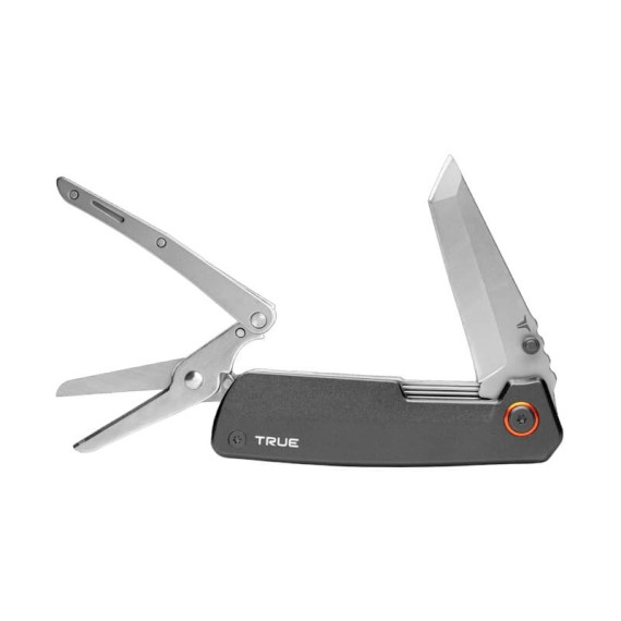True Utility MTL-0002 Canivete 102mm DUAL CUTTER Cinza | Ref. 314.TRU-MTL-0002