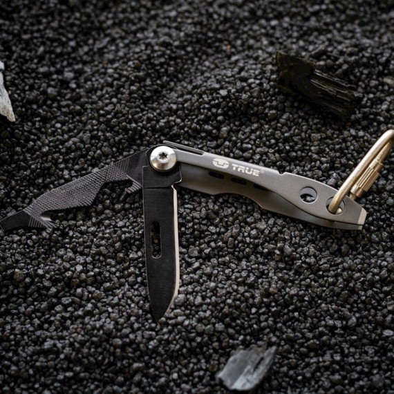 TRUE UTILITY TU584 Porta-Chaves Faca + Pinça TWEEZER TOOL Preto | Ref. 314.TU584