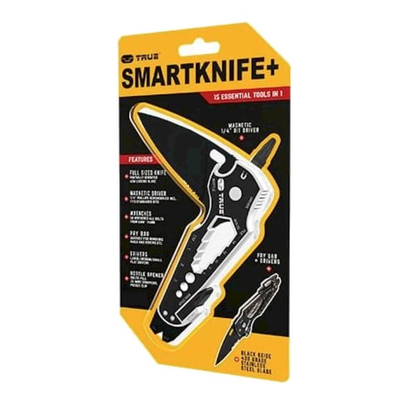 TRUE UTILITY TU6869 Porta-Chaves Faca Multifunções SMARTKNIFE+ Preto | Ref. 314.TU6869