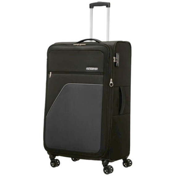 American Tourister Mala de Viagem / Trolley Gigante 80cm 4R SKY SURFER Preto/Cinza | Ref. 92MC190419
