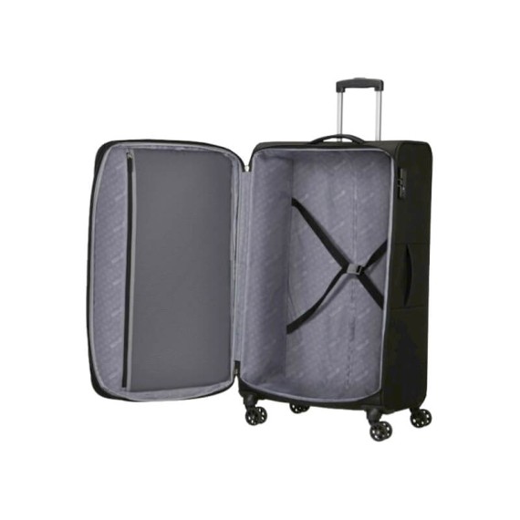 American Tourister Mala de Viagem / Trolley Médio 68cm 4R SKY SURFER Preto/Cinza | Ref. 92MC190319