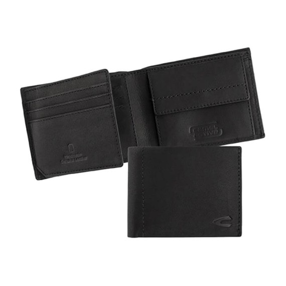 Camel Active Carteira Tradicional Horizontal com Porta Moedas NIAGARA Preta | Ref. 9125370360 Camel Active Carteira Tradicional Horizontal com Porta Moedas NIAGARA Preta | Ref. 9125370360