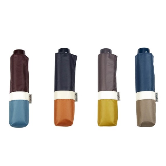 Guarda-Chuva EZPELETA Dobrável Feminino Manual Azul/Laranja | Ref. 104.10545AZ/LA