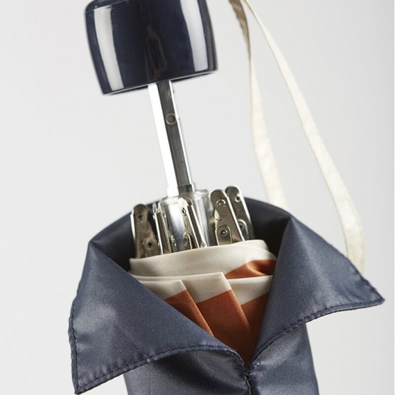 Guarda-Chuva EZPELETA Dobrável Feminino Manual Azul/Laranja | Ref. 104.10545AZ/LA