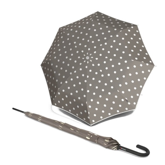 Guarda-Chuva Feminino Knirps T.760 Comprido Stick Dot Art Taupe | Ref. 300.9637604902