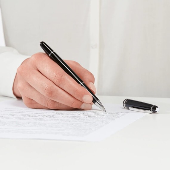 Rollerball Montblanc MEISTERISTÜCK Platinum-Coated Classique Preta | Ref. 238.02865