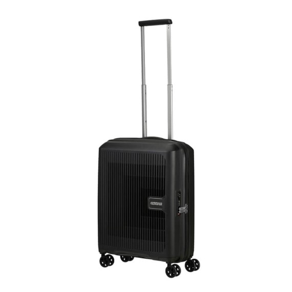 American Tourister Mala de Cabine / Trolley 55cm 4R Exp. AEROSTEP Preta | Ref. 92MD800109