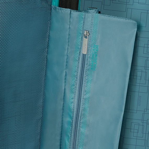 American Tourister Mala de Cabine / Trolley 55cm 4R Exp. AEROSTEP Turquesa | Ref. 92MD800121