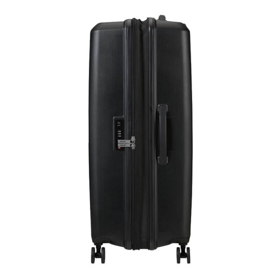 American Tourister Mala de Viagem / Trolley Grande 77cm 4R Exp. AEROSTEP Preta | Ref. 92MD800309