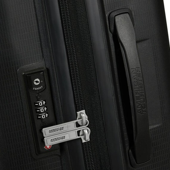 American Tourister Mala de Viagem / Trolley Grande 77cm 4R Exp. AEROSTEP Preta | Ref. 92MD800309