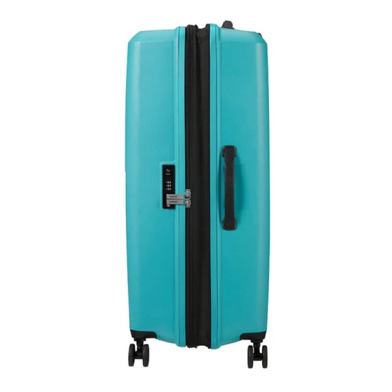 American Tourister Mala de Viagem / Trolley Grande 77cm 4R Exp. AEROSTEP Turquesa | Ref. 92MD800321