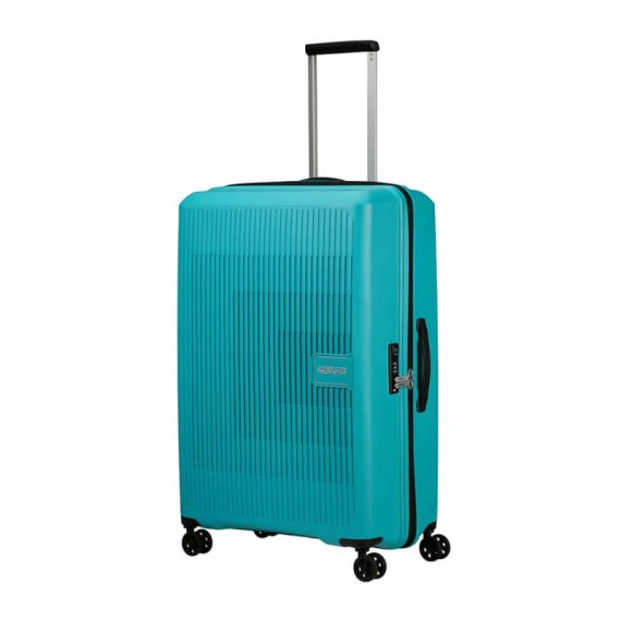 American Tourister Mala de Viagem / Trolley Grande 77cm 4R Exp. AEROSTEP Turquesa | Ref. 92MD800321