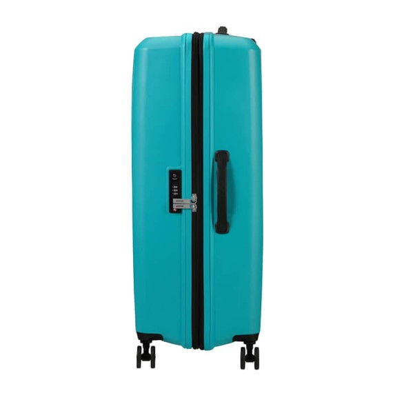 American Tourister Mala de Viagem / Trolley Grande 77cm 4R Exp. AEROSTEP Turquesa | Ref. 92MD800321