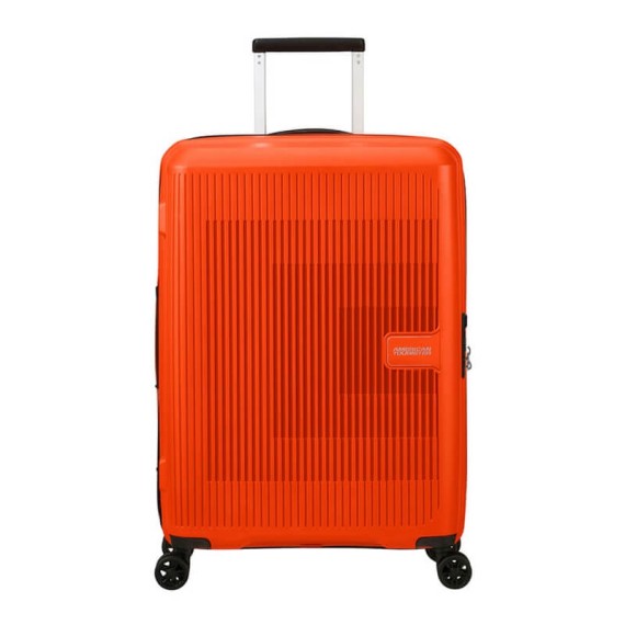 American Tourister Mala de Viagem / Trolley Médio 67cm 4R Exp. AEROSTEP Laranja | Ref. 92MD800296