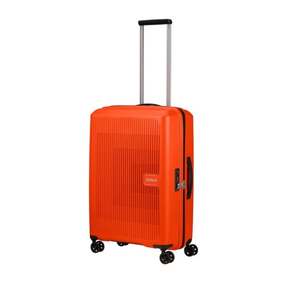 American Tourister Mala de Viagem / Trolley Médio 67cm 4R Exp. AEROSTEP Laranja | Ref. 92MD800296