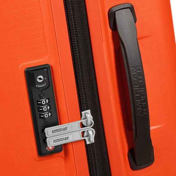 American Tourister Mala de Viagem / Trolley Médio 67cm 4R Exp. AEROSTEP Laranja | Ref. 92MD800296