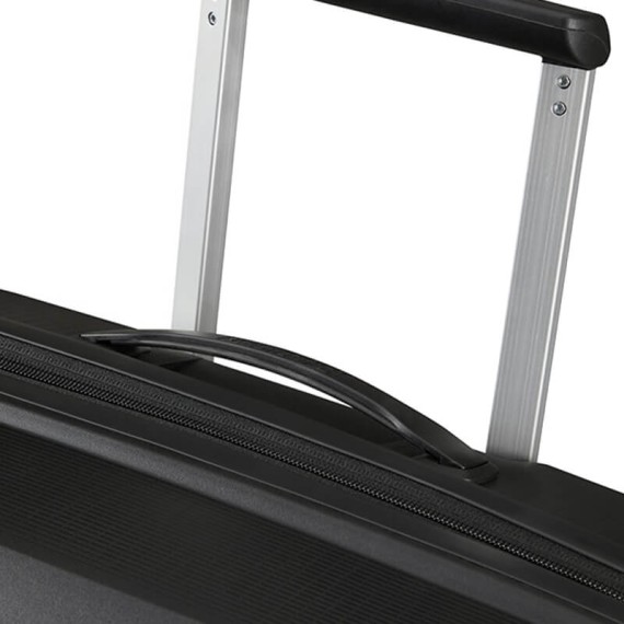 American Tourister Mala de Viagem / Trolley Médio 67cm 4R Exp. AEROSTEP Preta | Ref. 92MD800209