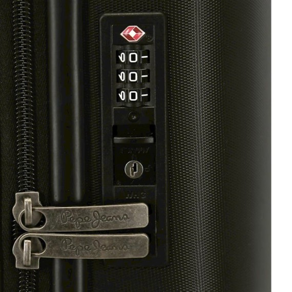 Mala de Cabine / Trolley 55cm 4R Exp. Pepe Jeans HIGHLIGHT Preta | Ref. 186.7688621