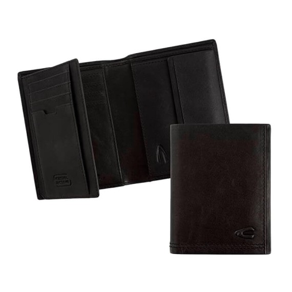 Camel Active Carteira Porta-Notas Tradicional ao Alto com Porta-Moedas OSAKA Preta | Ref. 9126970660