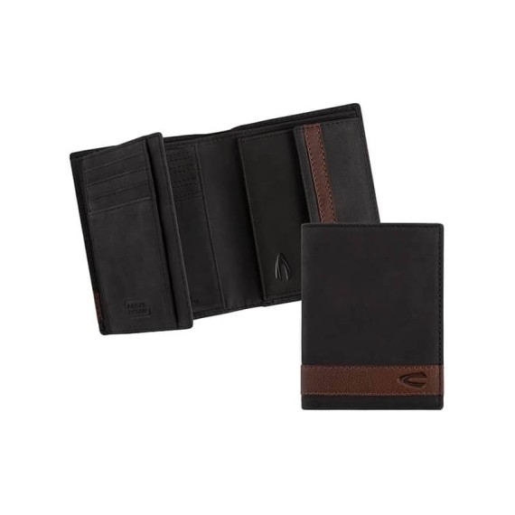 Camel Active Carteira Porta-Notas Vertical com Porta-Moedas TAIPEH Preta | Ref. 9127470560