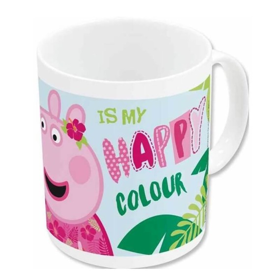 Caneca de Porcelana 325ml Peppa Pig HAVING FUN Multicolor | Ref. 248.20102 Caneca de Porcelana 325ml Peppa Pig HAVING FUN Multicolor | Ref. 248.20102