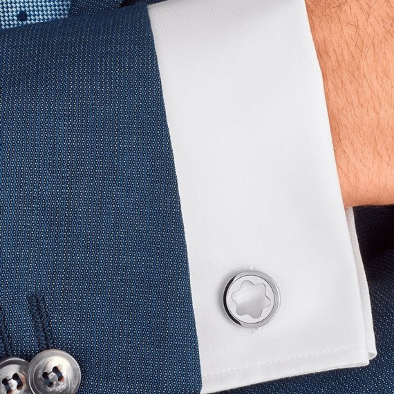 Botões de Punho MONTBLANC Snowcap Emblem Prata | Ref. 238.116660