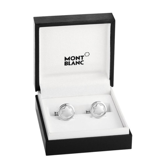 Botões de Punho MONTBLANC Snowcap Emblem Prata | Ref. 238.116660