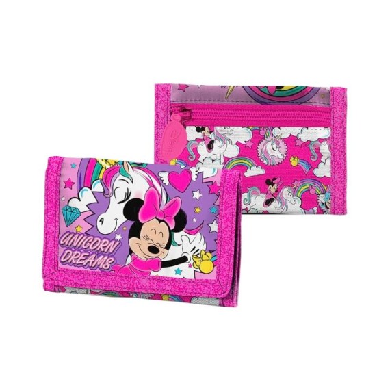 Carteira Juvenil Minnie Mouse BELIVE IN UNICORN Rosa | Ref. 339.D01479