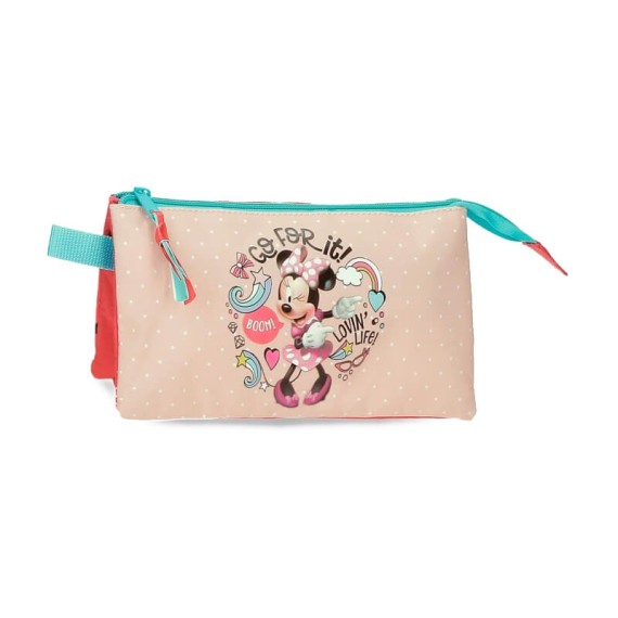 Estojo Escolar Triplo Minnie LOVIN LIFE Coral | Ref. 186.4724321 Estojo Escolar Triplo Minnie LOVIN LIFE Coral | Ref. 186.4724321