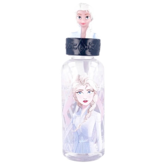 Garrafa c/ Figura 3D 560ml. Frozen II ELEMENTS Transparente | Ref. 339.10104