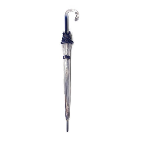 Guarda-Chuva de Senhora Benzi Manual 8V Transparente c/ Azul | Ref. 288.PA60A Guarda-Chuva de Senhora Benzi Manual 8V Transparente c/ Azul | Ref. 288.PA60A