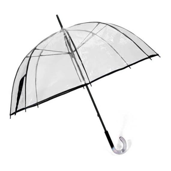 Guarda-Chuva de Senhora Benzi Manual 8V Transparente c/ Preto | Ref. 288.PA60P
