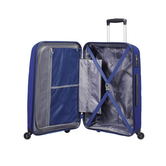 American Tourister Mala de Viagem / Trolley Médio 66cm 4 Rodas BON AIR Azul Marinho | Ref. 9285A00241 American Tourister Mala de Viagem / Trolley Médio 66cm 4 Rodas BON AIR Azul Marinho | Ref. 9285A00241
