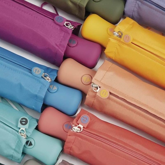 Guarda-Chuva Ezpeleta Sra. Dobrável A/F 54/8 Verde Alface/Cinza | Ref. 104.10007VA/C