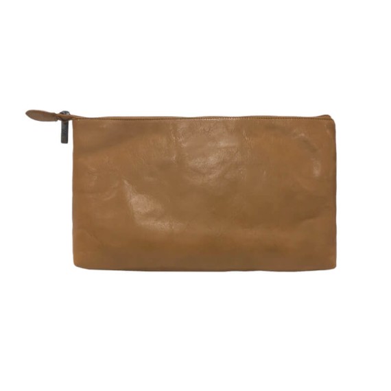 Bolsa de Mão para Senhora Pele Genuína Quin’s Camel | Ref. 57.606/1C