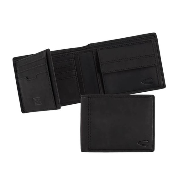 Camel Active Carteira Porta-Notas Horizontal com Porta-Moedas VIETNAM Preta | Ref. 9127770360 Camel Active Carteira Porta-Notas Horizontal com Porta-Moedas VIETNAM Preta | Ref. 9127770360