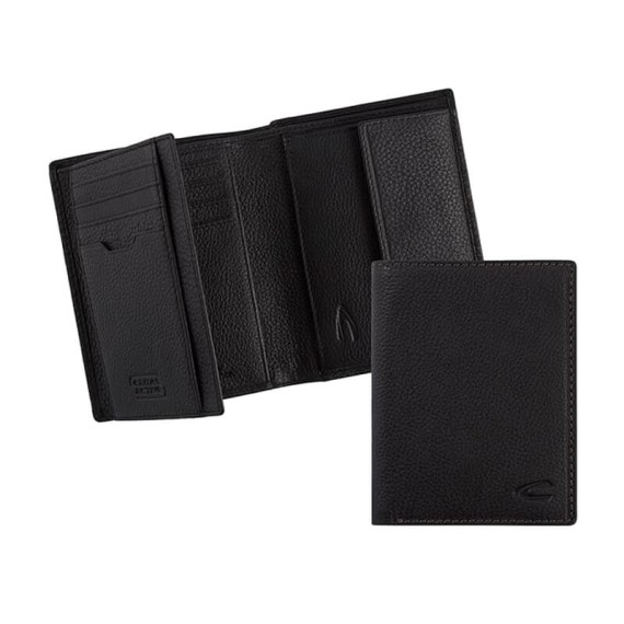 Camel Active Carteira Porta-Notas Vertical com Porta-Moedas MACAU Preta | Ref. 9127570560