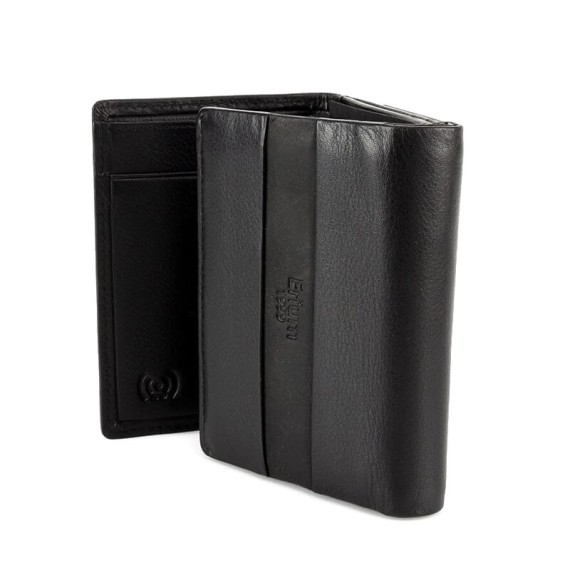 Carteira de Homem com Porta-Moedas RFID ERIUM Preta | Ref. 102.ER1684P