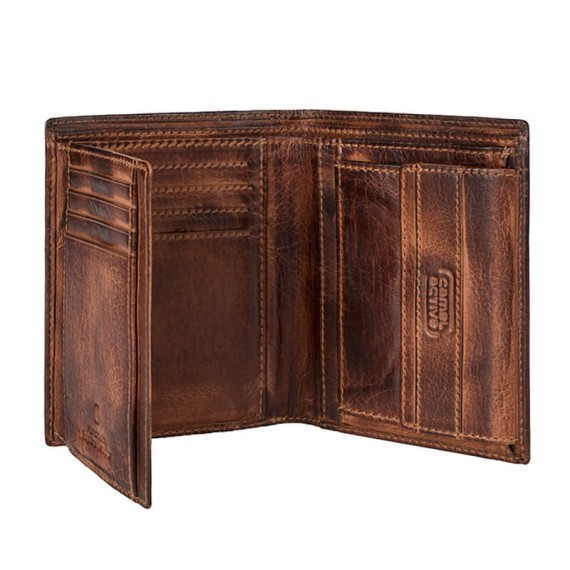 Camel Active Carteira Porta-Notas Vertical com Porta-Moedas MELBOURNE Castanha | Ref. 9124770429