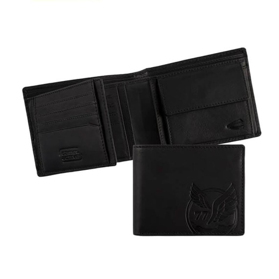 Camel Active Carteira Porta-Notas Horizontal com Porta-Moedas NEPAL Preta | Ref. 9128070260