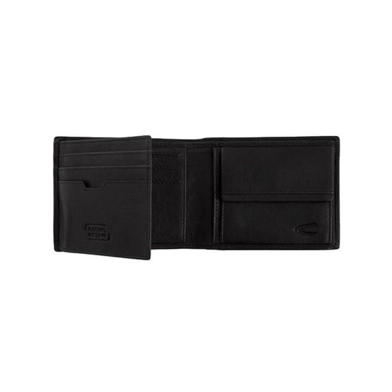 Camel Active Carteira Porta-Notas Tradicional com Porta-Moedas OSAKA Preta | Ref. 9126970360