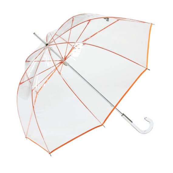 Guarda-Chuva Ezpeleta Sra. Comprido Man. 92/8 Transparente Laranja | Ref. 104.10764L