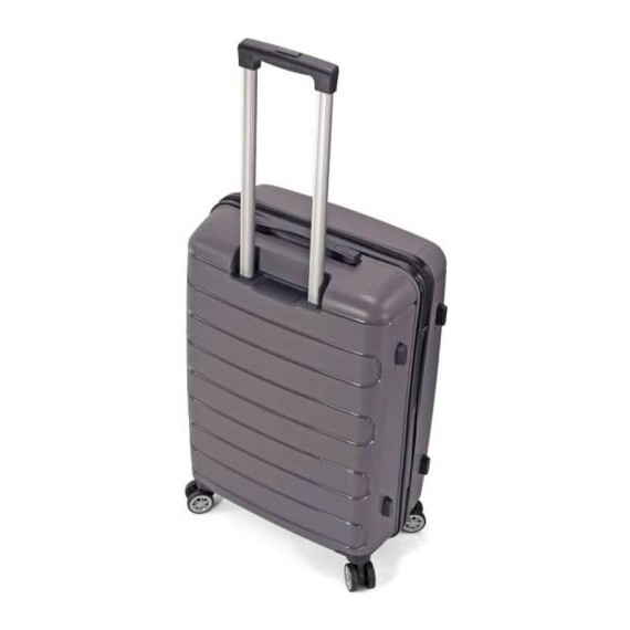 Benzi Mala de Viagem / Trolley Médio 66cm 4 Rodas Cinza | Ref. 288.BZ5673CI-B