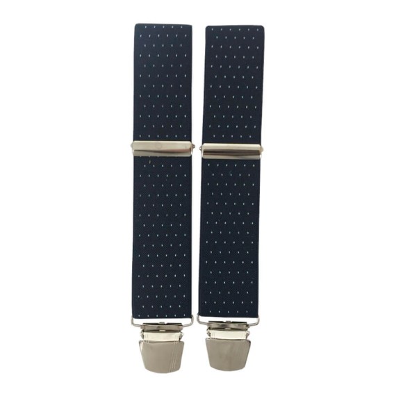 Suspensórios Adulto Joseph Louis c/ Pintas Azul Escuro | Ref. 67.3165AE