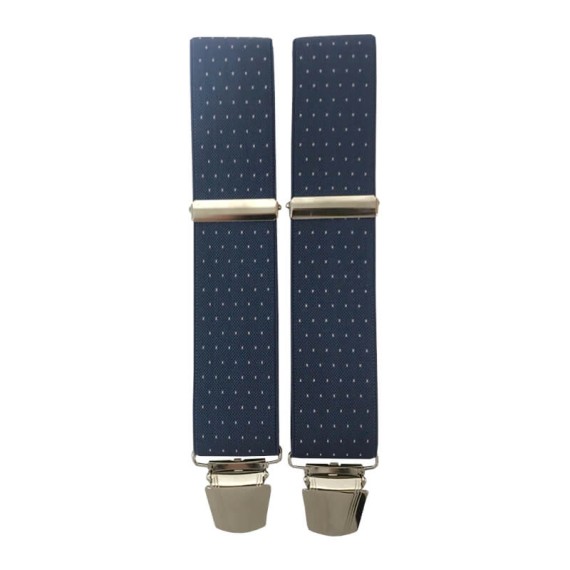 Suspensórios Adulto Joseph Louis c/ Pintas Azul Jeans | Ref. 67.3165AJ
